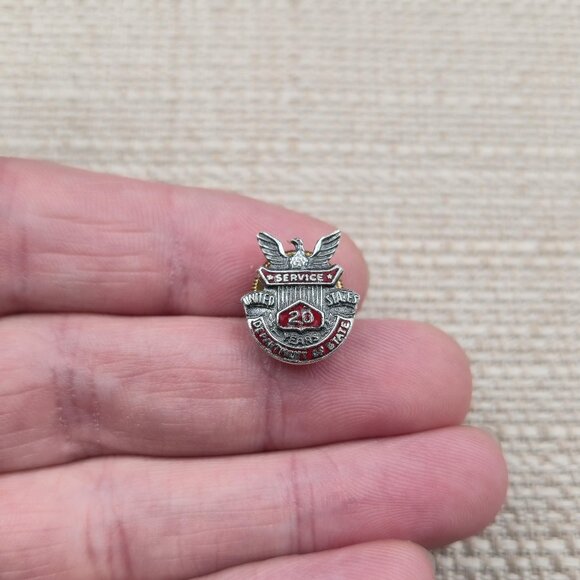 Jewelry - Sterling Silver United States Department Of State 20 Year Pin A6210